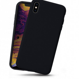 Husa protectie iPhone XS Max, ultra slim, silicon Negru, interior din microfibra - Img 4