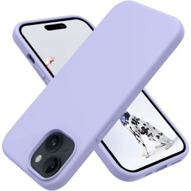 husa iphone 15 mov si catifea planetphone