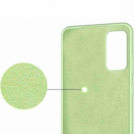 husa verde samsung a02s silicon si catifea planetphone