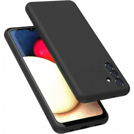 husa neagra SAMSUNG A14 silicon si catifea planetphone