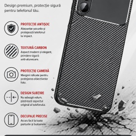 husa samsung a56 carbon silicon neagra antisoc
