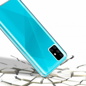 Husa protectie Samsung Galaxy A71, Fully PC & Glass 360° (fata + spate), transparenta, ultra slim, Premium Quality - Img 3