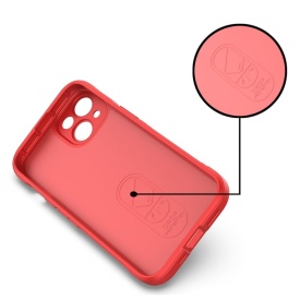 Husa protectie Wave style, compatibila cu iPhone 15, antisoc, silicon Rosu, interior din microfibra, anti-alunecare, protectie camera, protectie ecran - Img 6