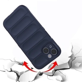 Husa protectie Wave style, compatibila cu iPhone 16, antisoc, silicon Bleumarin, interior din microfibra, anti-alunecare, protectie camera, protectie ecran - Img 6