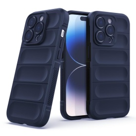 Husa protectie Wave style, compatibila cu iPhone 16 Pro Max, antisoc, silicon Bleumarin, interior din microfibra, anti-alunecare, protectie camera, protectie ecran - Img 2