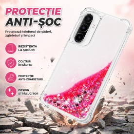 husa samsung a17 cu sclipici si lichid 
