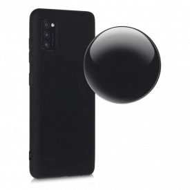 Husa Samsung Galaxy A41, ultra slim silicon si microfibra, Negru - Img 5