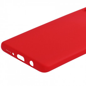 Husa Samsung Galaxy A51, ultra slim silicon si microfibra, Rosu - Img 3