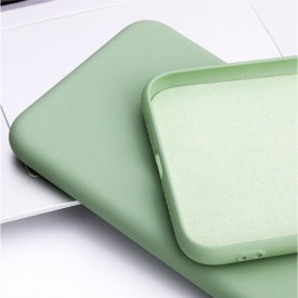 husa silicon si catifea tip alcantara verde samsung a52, a52 5g planetphone 2