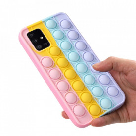 husa antistres multicolor pop up roz SAMSUNG A71 planetphone 