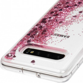 Husa Samsung Galaxy S10 Plus cu Apa si Sclipici, Lichid si Glitter, Fashion, Roz - Img 5