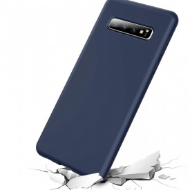 Husa Samsung Galaxy S10, ultra slim silicon si microfibra, Bleumarin - Img 3