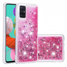 Husa Samsung Galaxy S20 FE, cu Apa si Sclipici, Lichid si Glitter, Fashion, protectie camera, Roz - Img 4