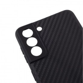 Husa samsung galaxy s21 negru cabon silicon planetphone