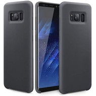 Husa Samsung Galaxy S8 Plus silicon+microfibra negru