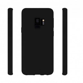 Husa Samsung Galaxy S9, ultra slim silicon si interior din microfibra, Negru - Img 2