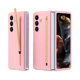 Husă Samsung Z Fold 7 Roz cu S Pen Inclus – Protecție Completă, Suport Stylus, Design Slim