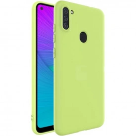 Husa slim Samsung Galaxy A11/M11, silicon Verde, cu interior de catifea
