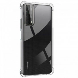 Husa slim transparenta Huawei P Smart 2021, antisoc, colturi intarite, silicon antialunecare