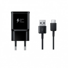 Incarcator Fast Charge, compatibil cu Samsung S8, S8 Plus, S9, S9 Plus, S10, S10 Plus, S20, S21 si Cablu de date fast charge 1m Tip C, Type C