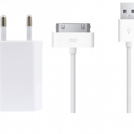 Încărcător iPhone 3, 4, 4S cu Cablu 30 Pin și Adaptor USB 5W