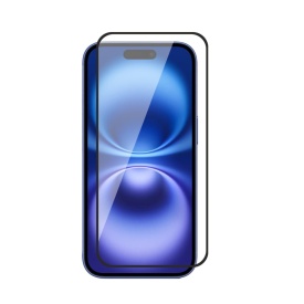 Folie protectie din sticla iPhone 16 Plus, full cover, case friendly, full glue, rezistenta la socuri