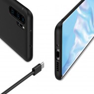Husa Huawei P30 Pro, ultra slim din silicon, Negru - Img 2