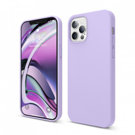Husa iPhone 12, ultra slim silicon, protectie camera, Mov deschis