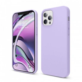 Husa iPhone 12, ultra slim silicon, protectie camera, Mov deschis