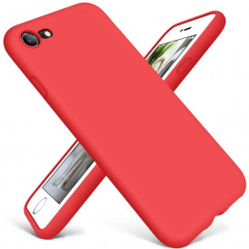 Husa iPhone 7 / iPhone 8, ultra slim silicon, interior din catifea, Rosu - Img 3