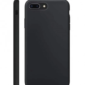 Husa iPhone 7 Plus / iPhone 8 Plus, ultra slim silicon, interior din catifea, Negru - Img 6