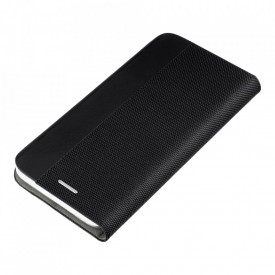 husa flip SAMSUNG GALAXY A71 piele si textil negru