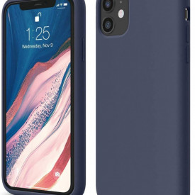 Husa protectie iPhone 11, ultra slim, silicon Bleumarin, interior din microfibra, protectie camera, protectie ecran - Img 2