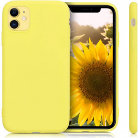 Husa protectie iPhone 11, ultra slim, silicon Galben, interior din microfibra, protectie camera, protectie ecran - Img 2