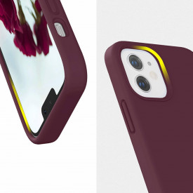 husa iphone 12 visinie silicon si catifea planetphone
