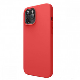Husa protectie iPhone 12 Pro Max, ultra slim, silicon Rosu, interior din microfibra