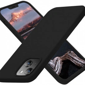 husa iphone 13 negru silicon planetphone microfibra 