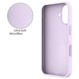 husa iphone 16 mov catifea la interior si silicon planetphone