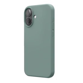 Husa protectie iPhone 17, slim, silicon Verde inchis cu interior din microfibra, protectie camera, protectie ecran