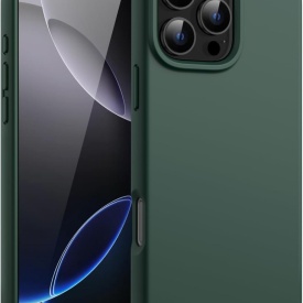 husa verde iphone 16 pro max cu catifea la interior planetphone