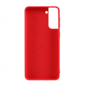 Husa protectie Samsung Galaxy S21 Plus, ultra slim, silicon Rosu, cu interior de catifea, protectie camera - Img 4