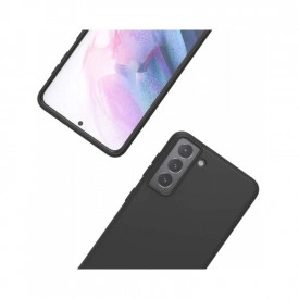 husa silicon samsung s22 negru cu catifea planetphone 