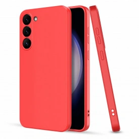 husa silicon si catifea samsung s23 rosu planetphone