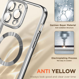 husa iphone 14 pro magsafe transparenta margini argnitii planetphone