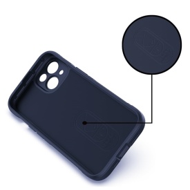 Husa protectie Wave style, compatibila cu iPhone 15, antisoc, silicon Bleumarin, interior din microfibra, anti-alunecare, protectie camera, protectie ecran - Img 5