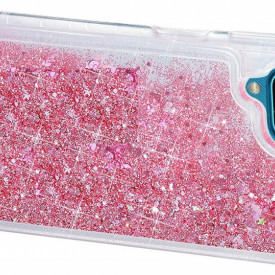 Husa Samsung Galaxy A12, cu Apa si Sclipici, Lichid si Glitter, Fashion, protectie camera, Roz - Img 4
