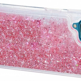 Husa Samsung Galaxy A12, cu Apa si Sclipici, Lichid si Glitter, Fashion, protectie camera, Roz - Img 4