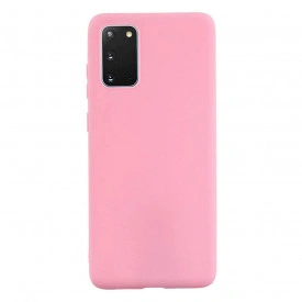 Husa Samsung Galaxy A41, ultra slim silicon si microfibra, Roz