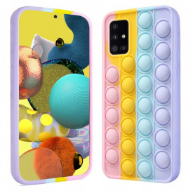 husa antistres multicolor pop up roz SAMSUNG A71 planetphone 