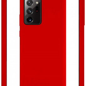 Husa Samsung Galaxy Note 20 Ultra, ultra slim, silicon Rosu, cu interior de catifea, protectie camera - Img 2